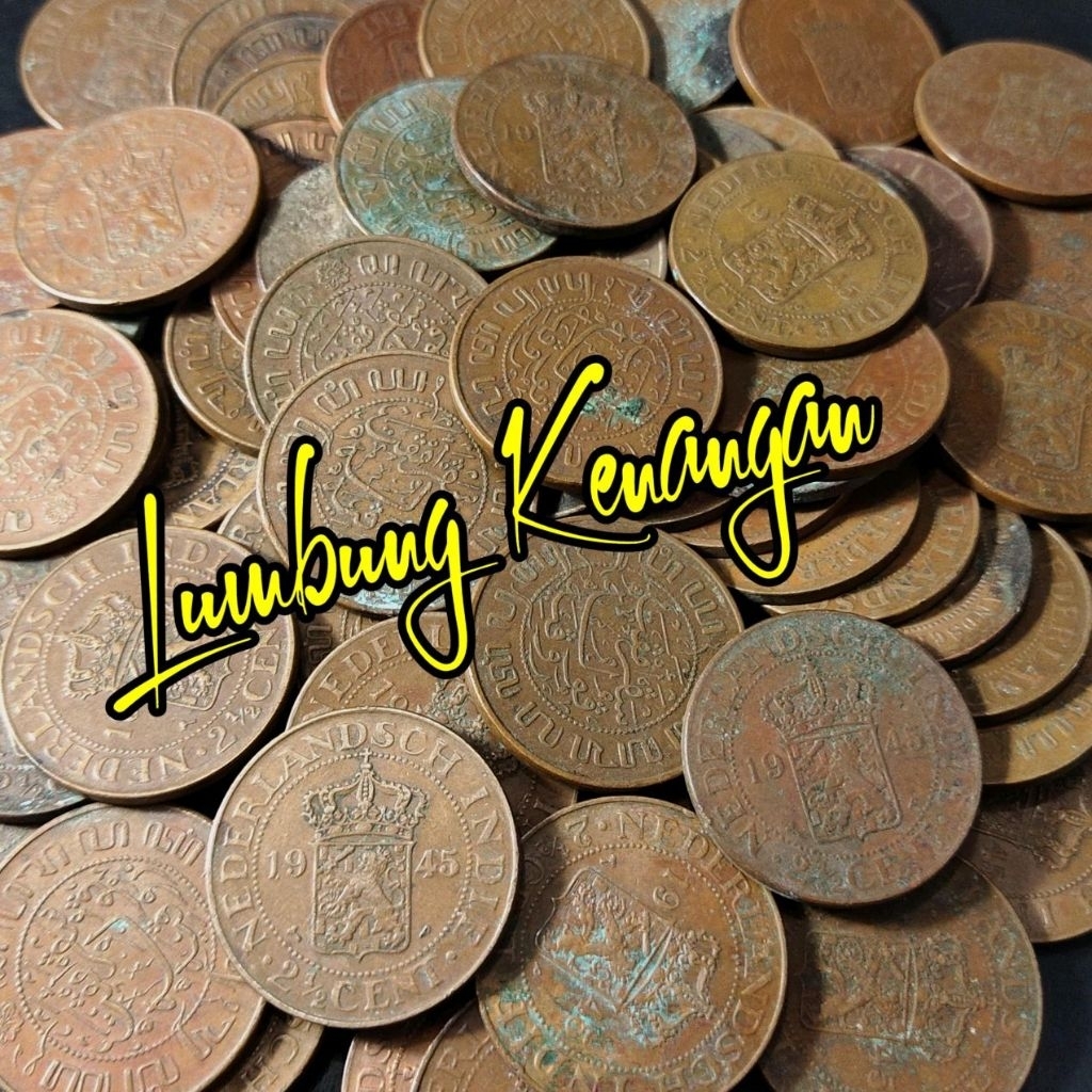 uang kuno koin kerokan, koin Benggol 2,5 cent nederland indie