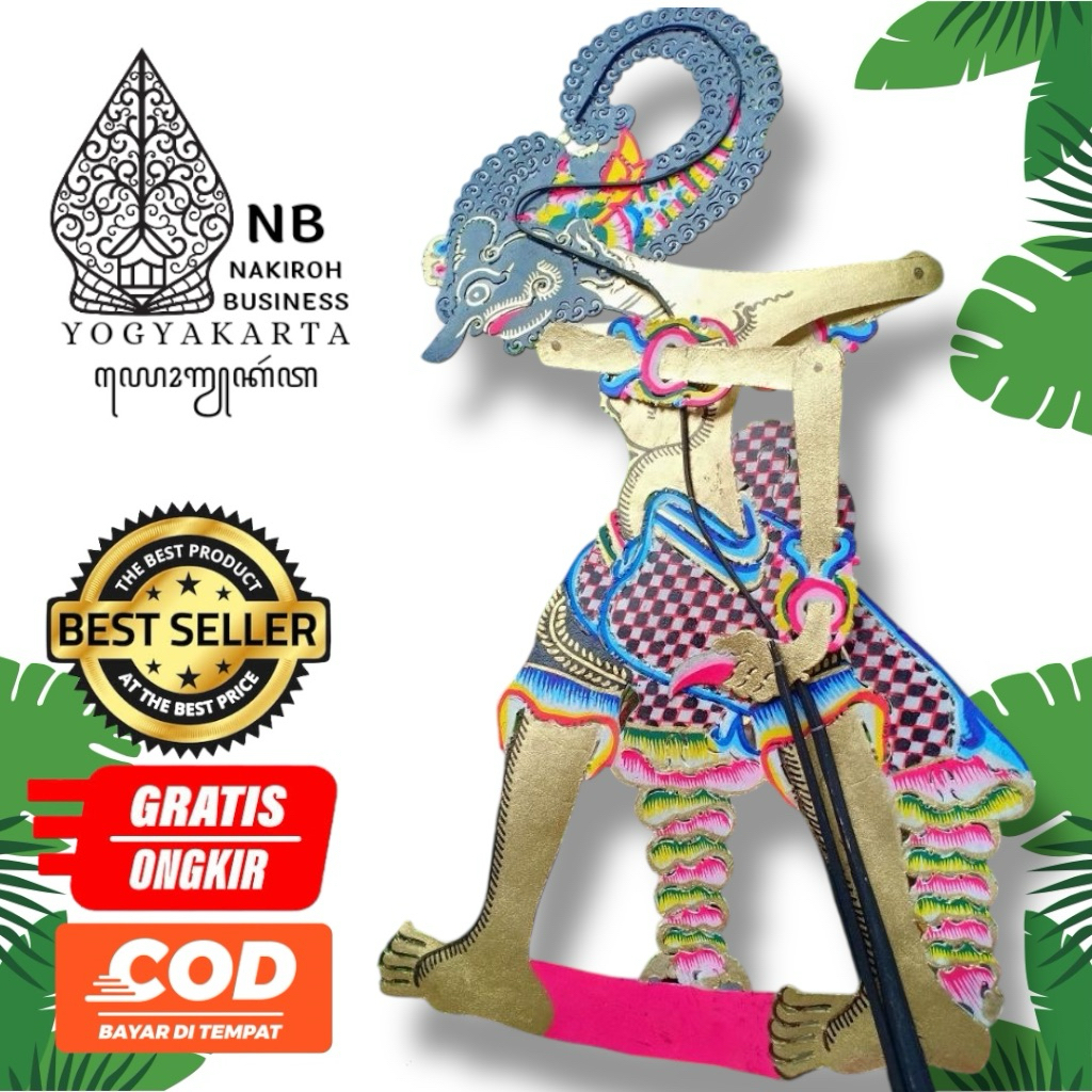 NAKIROHBUSINESS Wayang kulit ASLI Bima Bratasena / Wayang Kulit ASLI Werkudara Standar Dalang