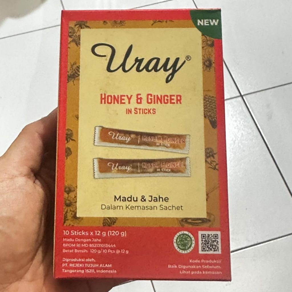 

Uray Madu Murni Madu Jahe Stik 10x12gram