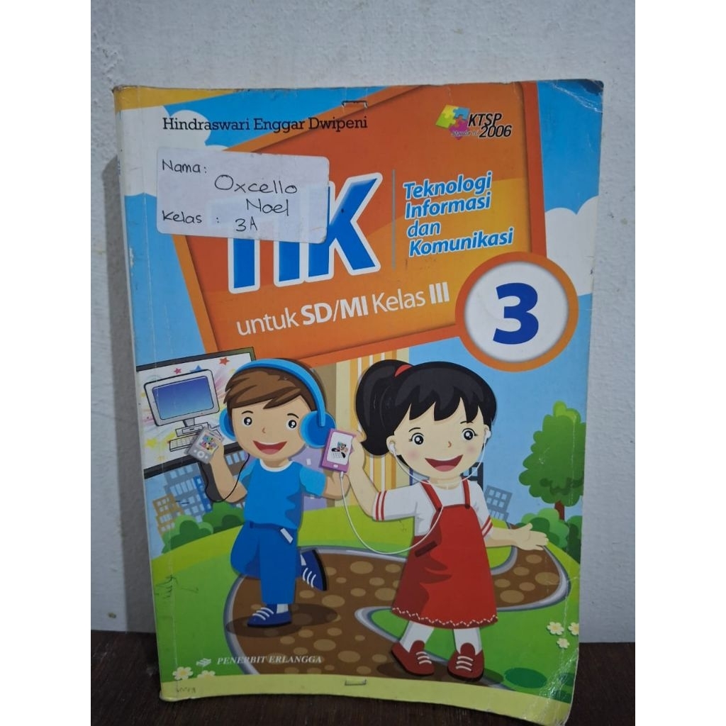 Buku Bekas Erlangga TIK Kelas 3 SD Ori
