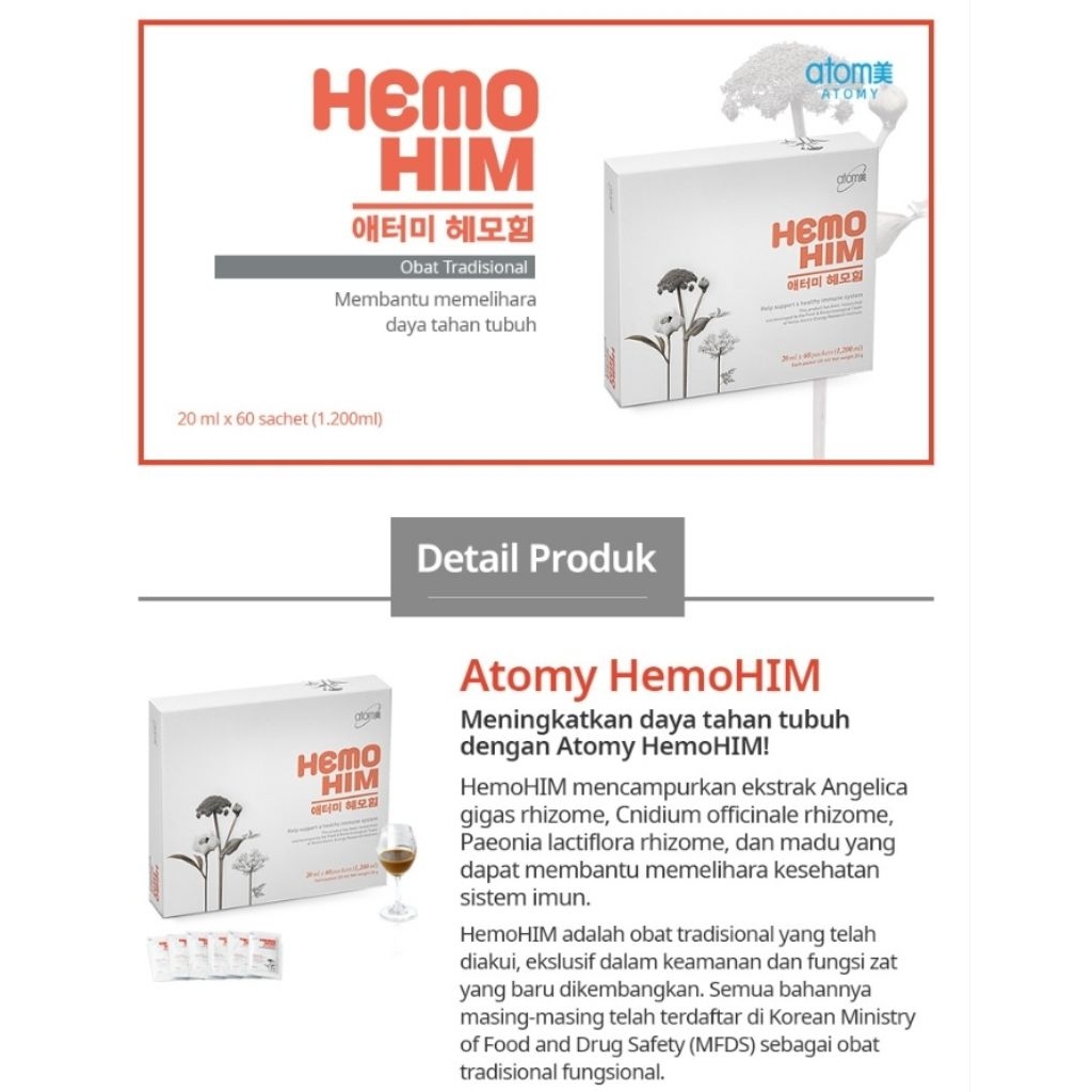 

Hemohim 1 box isi 60 saset