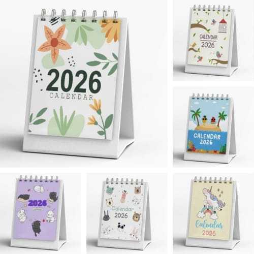 

TOOKE Kalender 2026 Aesthetic / Mini Stand Calendar 2026
