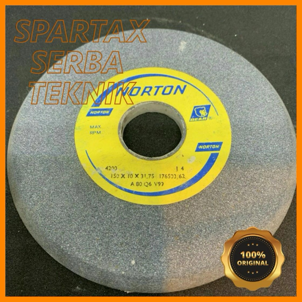 Batu gurinda NORTON asah gergaji band saw 6" x 3/8 x 3/4 A60-80