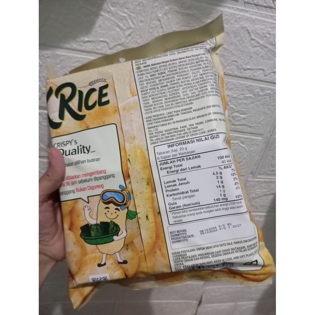 

cemilan K rice seaweed isi 14 saset
