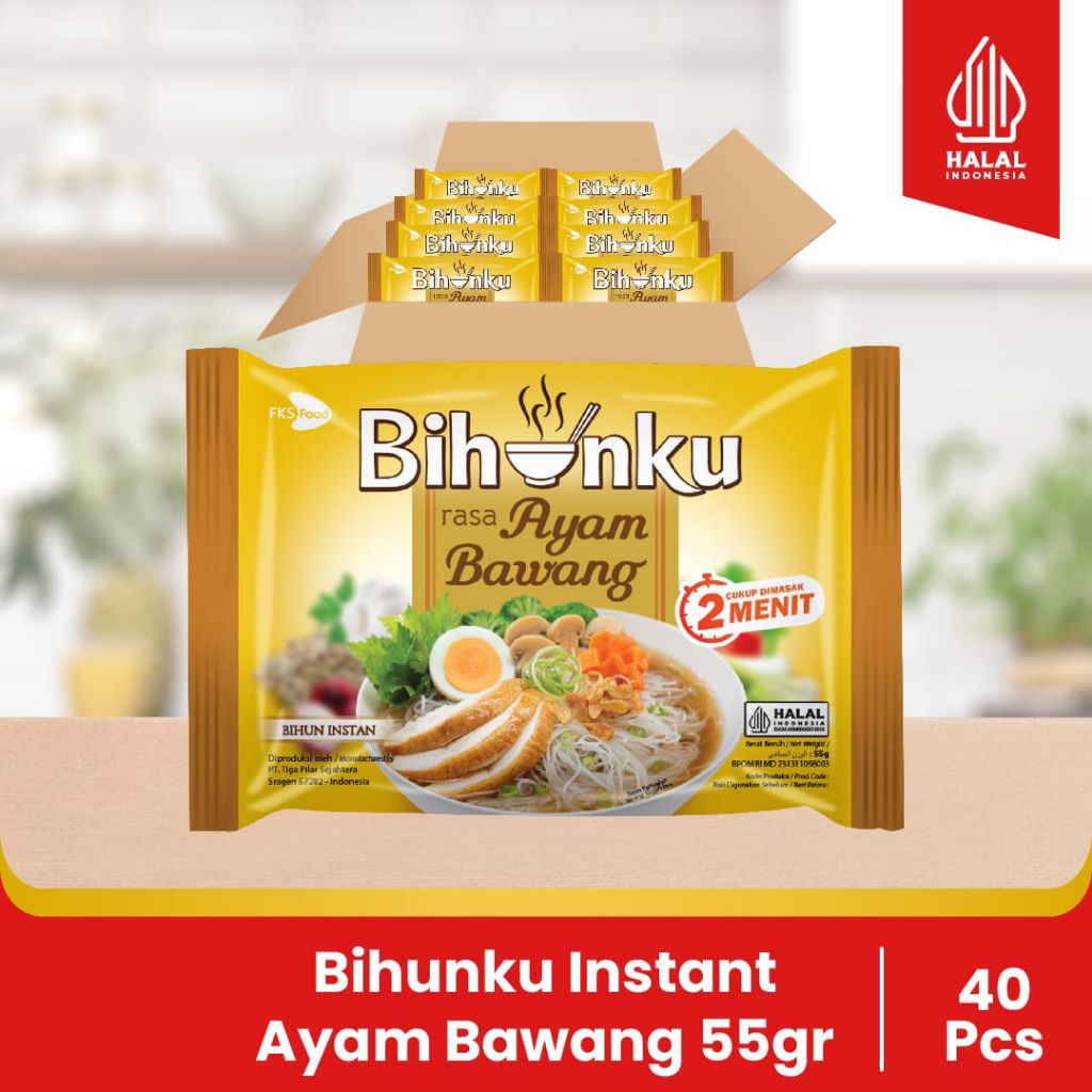 

Bihunku Instan - Ayam Bawang - 1 Karton - 40 Pcs - 55gr