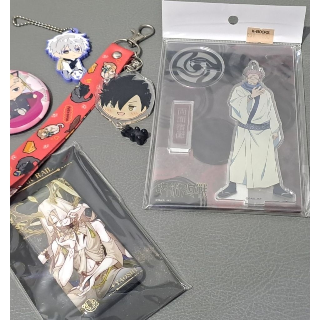 Preloved Jujutsu Kaisen Sukuna / Keychain Kuroo & Nagi Blue Lock / Badge Abundance Yaoshi