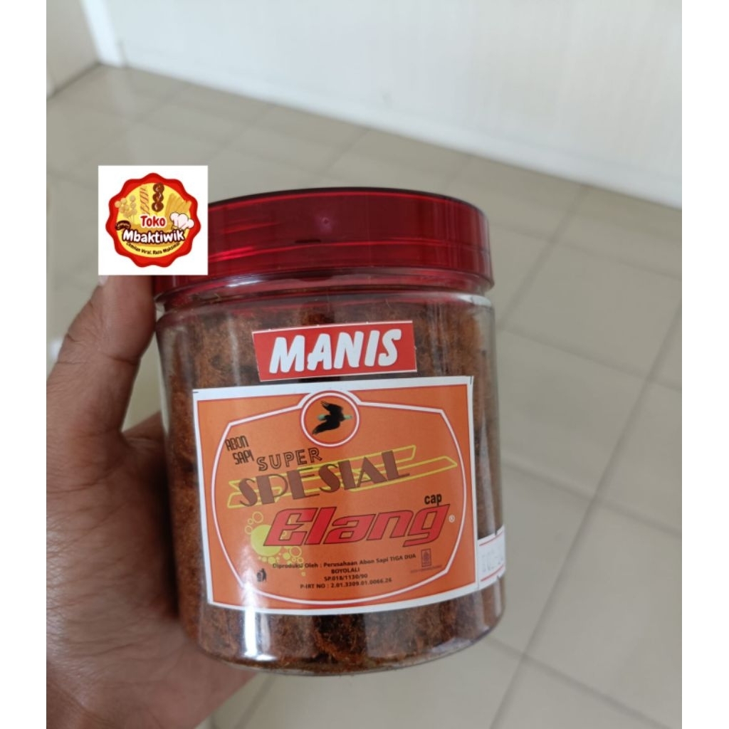 

abon sapi super cap elang toples 100 gram