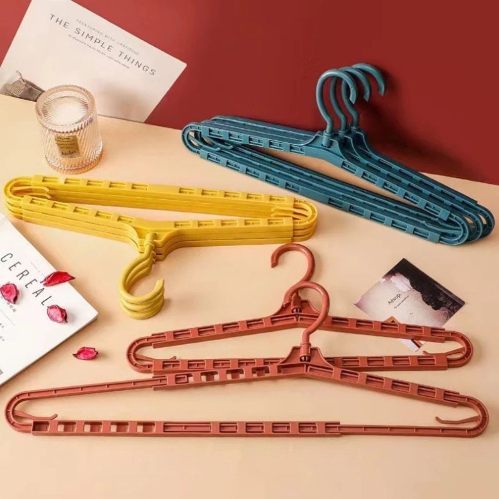 Musatoys Gantungan Baju 1pcs Hanger Pakaian Gantungan Tarik Panjang Pendek Extended Extend Lebar Pan