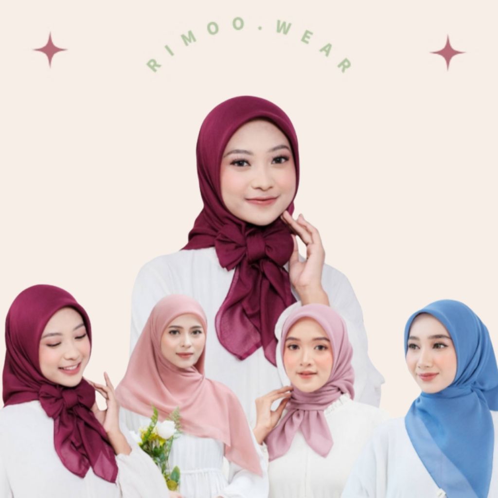 Bella Square 60 Warna Hijab Segiempat Premium Kekinian