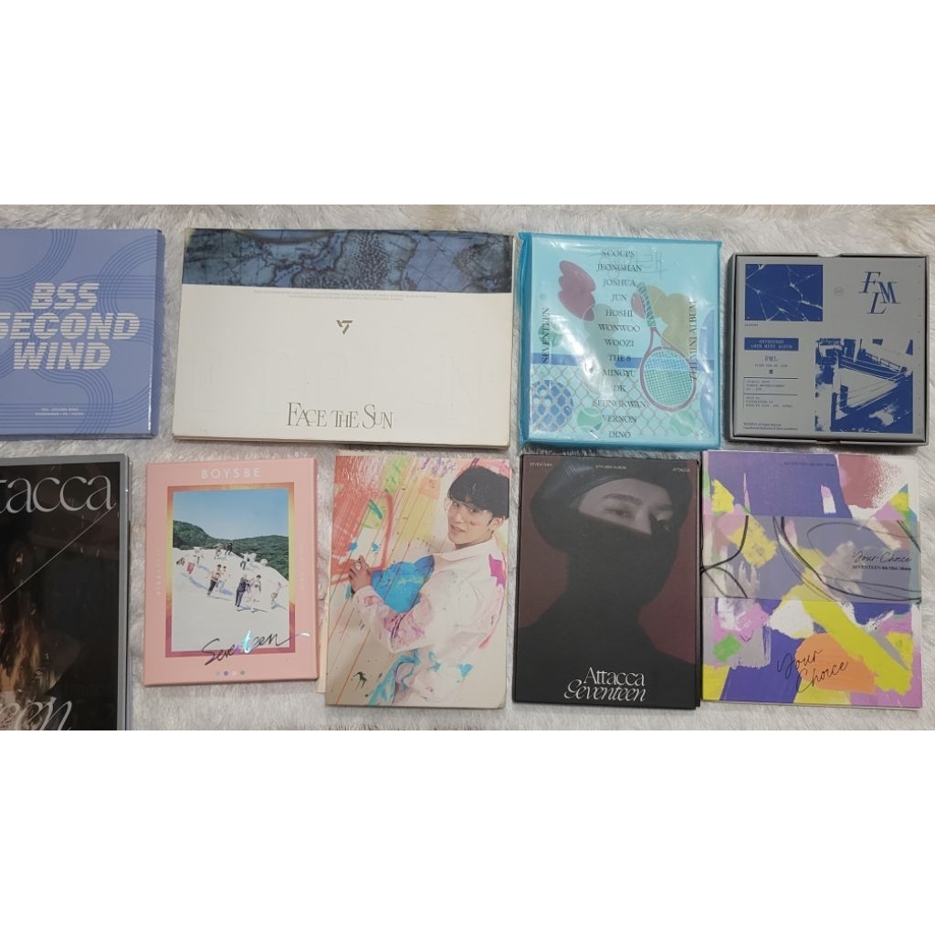 ALBUM SEVENTEEN MINUS PHOTOCARD FTS BSS YOUR CHOICE FML ATTACCA CARVER BOYS BE HENGGARAE FACE THE SU