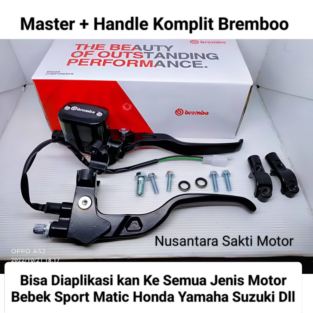 Original Brembo Petak Kotak kaliper caliper master rem depan atas handle handel Kopling kiri komplit