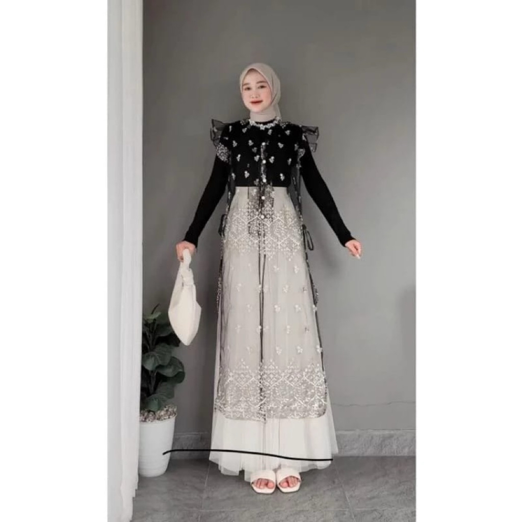 DISKON OUTER BROKAT KONDANGAN / BRUKAT LONG VEST OLLA LUARAN GAMIS KEKINIAN