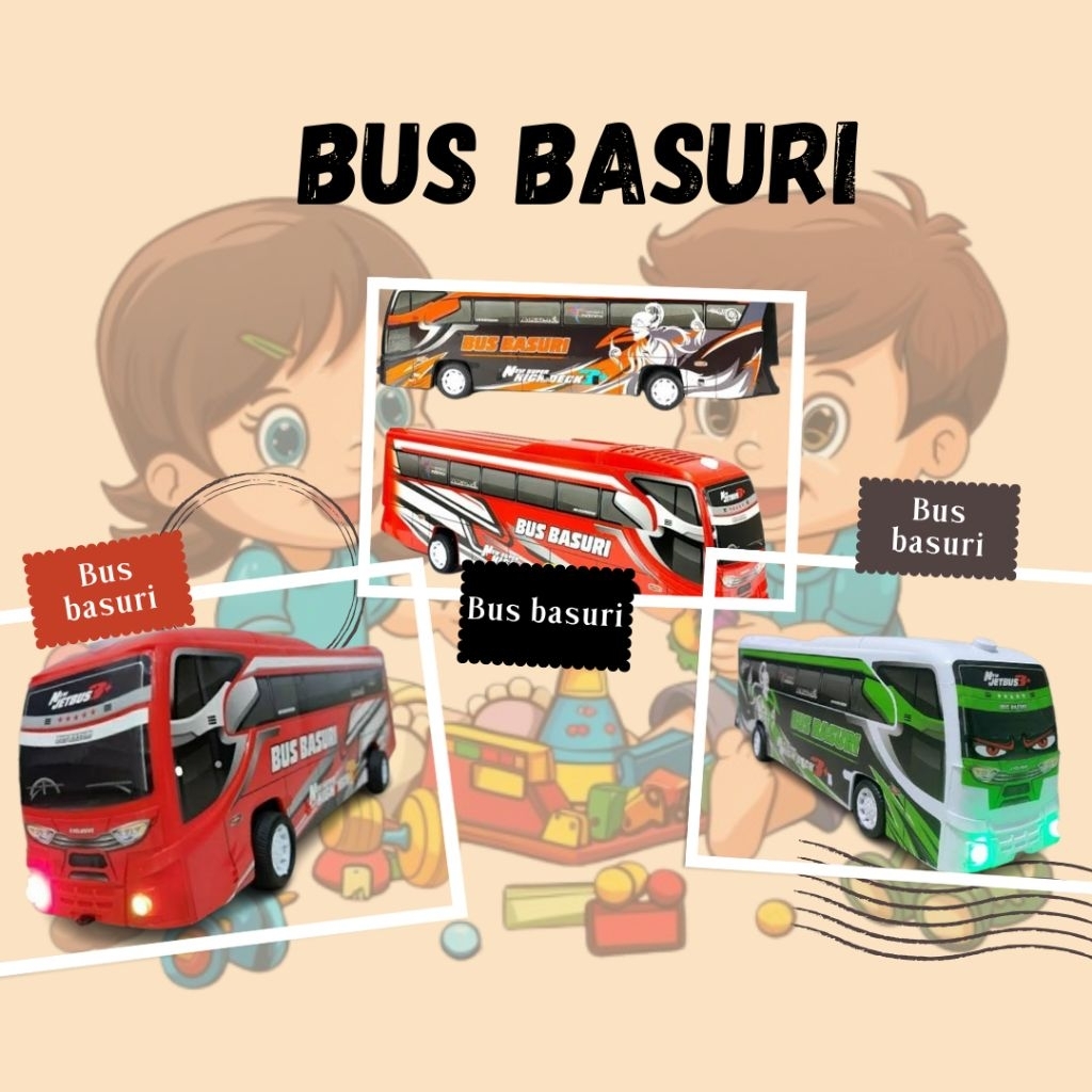 Mainan anak viral bus basuri bus telolet