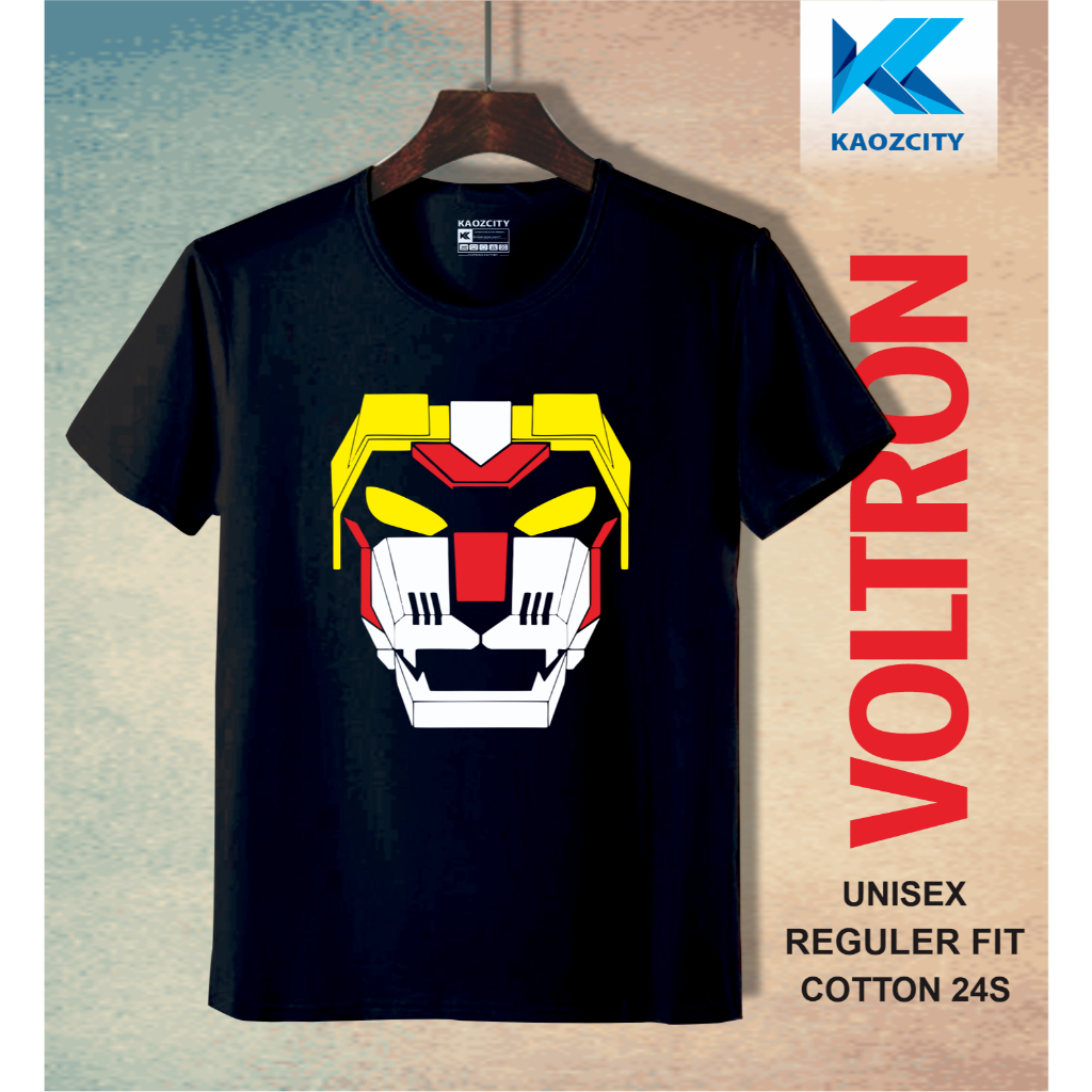 Kaos Voltron vintage katun 24S pria wanita dewasa anak anime robot distro t-shirt unisex