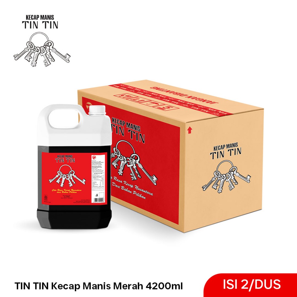 

TIN TIN CAP KUNTJI Kecap Manis Merah Jerigen 4200ml ISI 2 pcs