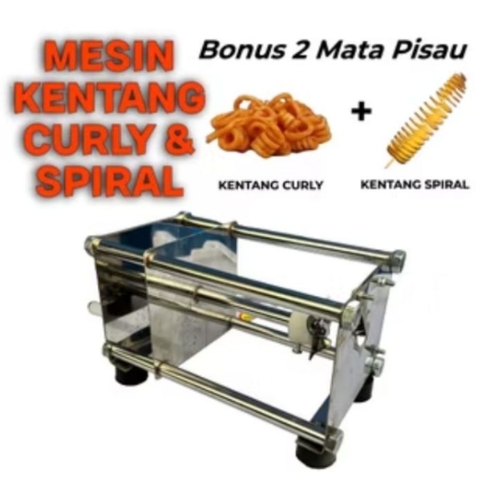 Mesin Kentang Curly // Mesin Kentang Curly + kentang spiral