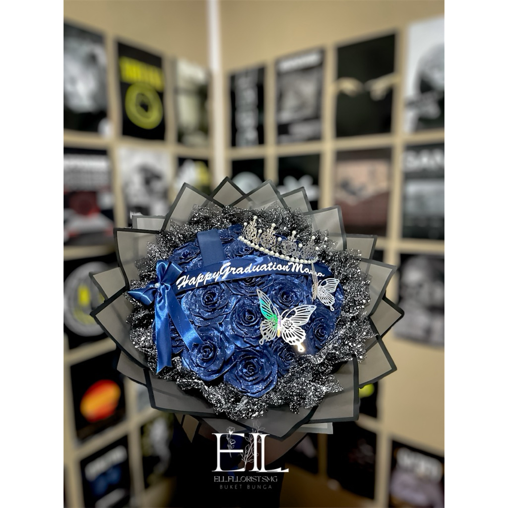 

bucket bunga 19 tangkai / round bucket / bucket bunga / pita satun 20 tangkai