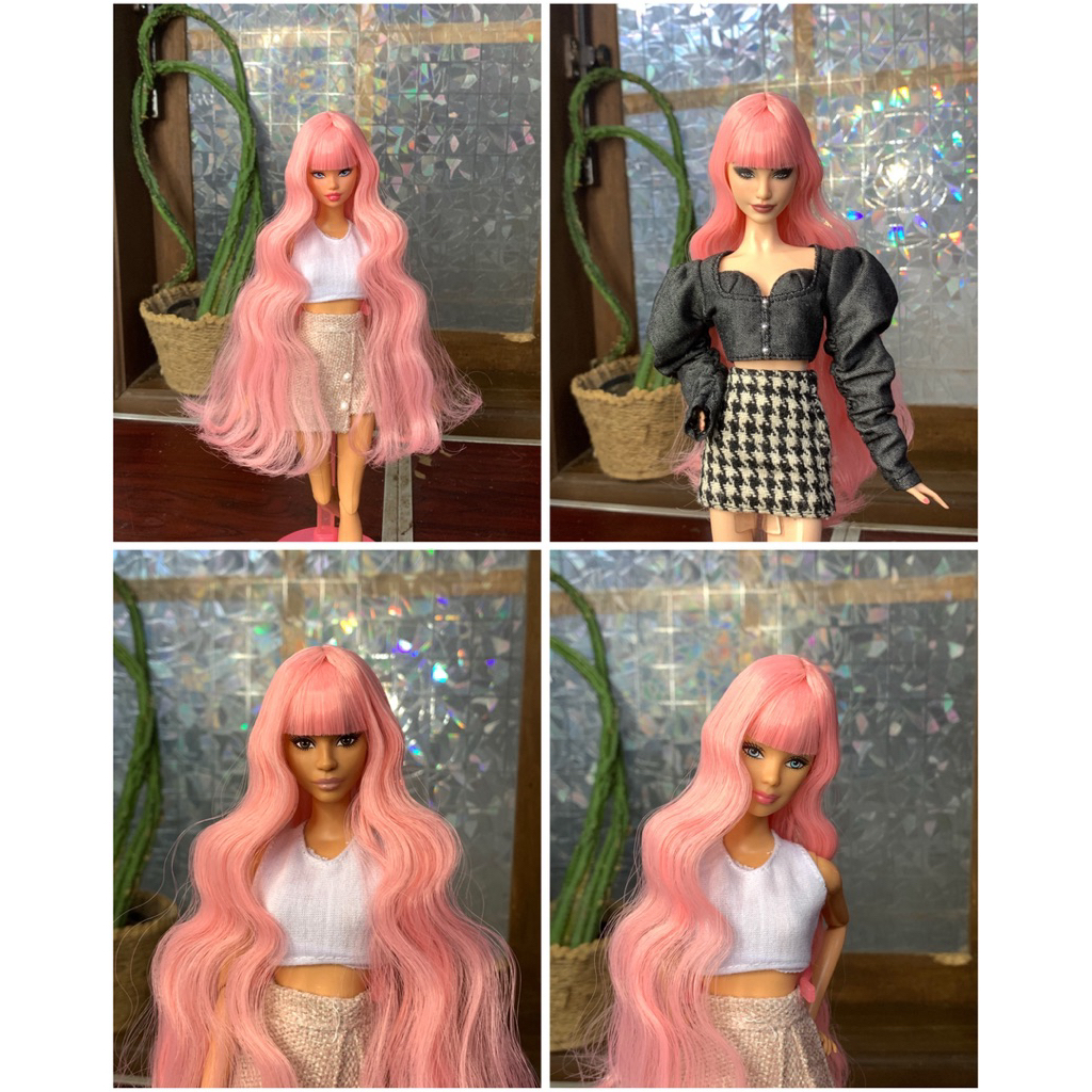 wig barbie reroot barbie trial ver wig boneka barbie