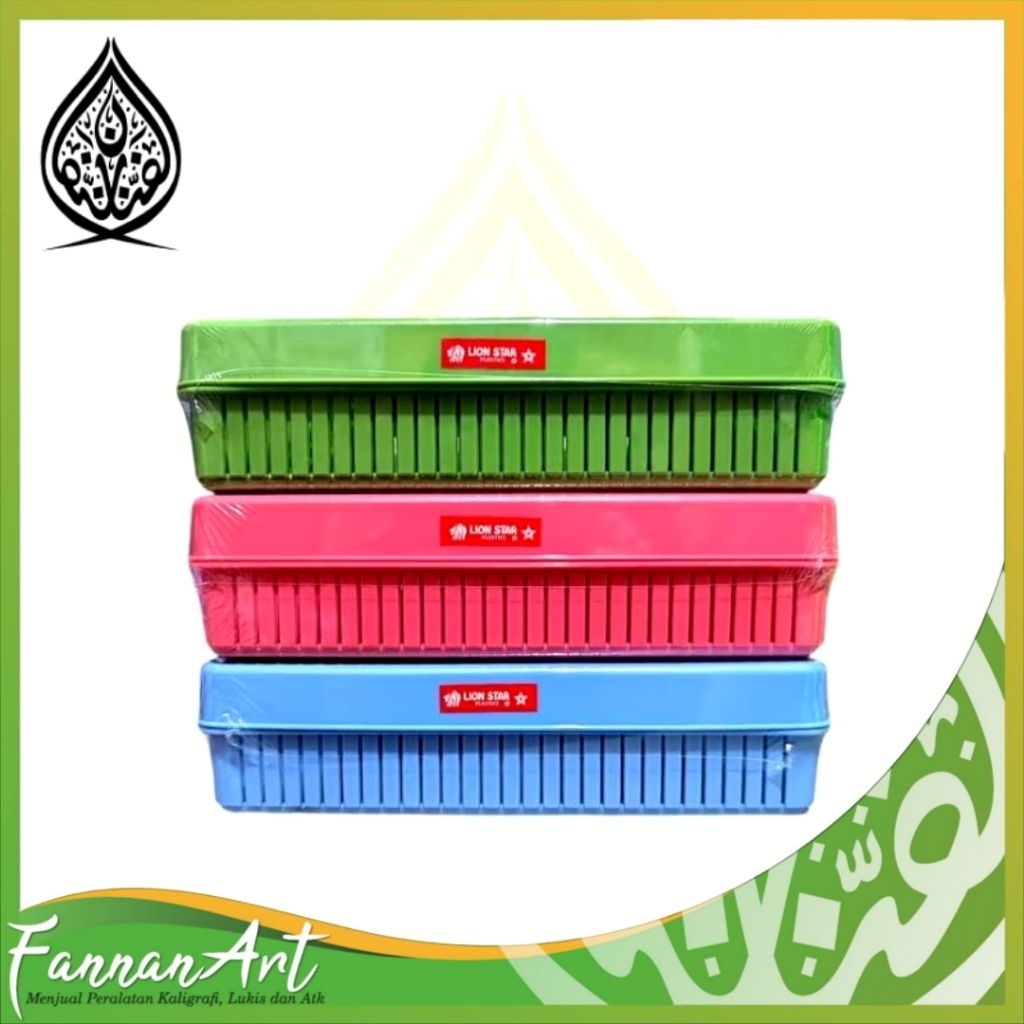 

Multi Case Lion Star| Tempat cat rol film dan kuas dan alat kaligrafi lainnya