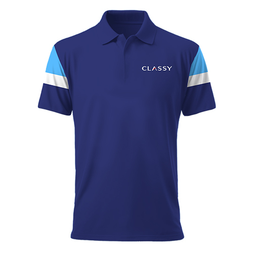 Classy Polo Yamaha Biru Original ukuran L / YAC-SPS02-NV-0L