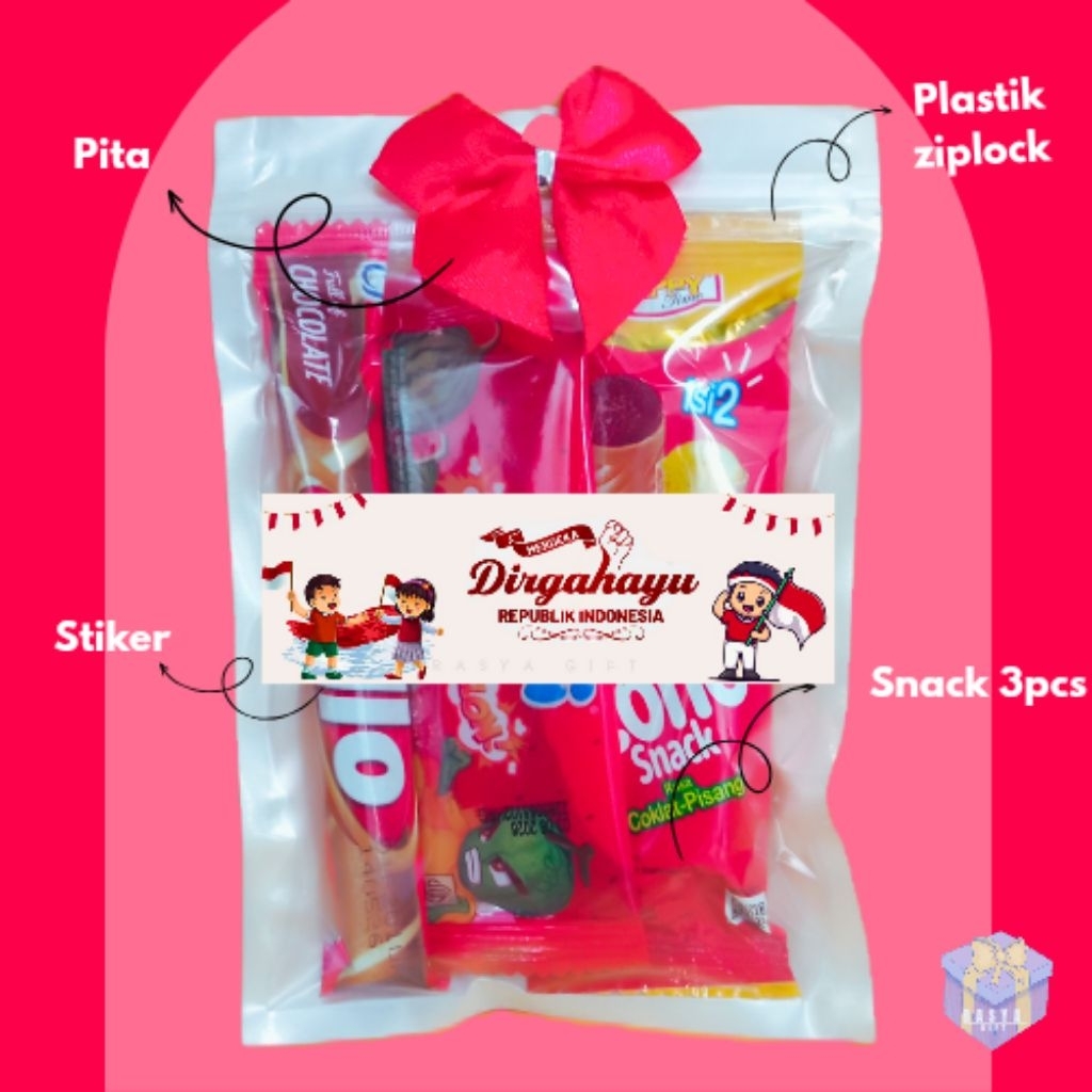 

Mini Gift Snack Tema Merah / Hampers Mini / Snack Ulang Tahun/Bisa Instan/Hampers 17 Agustus