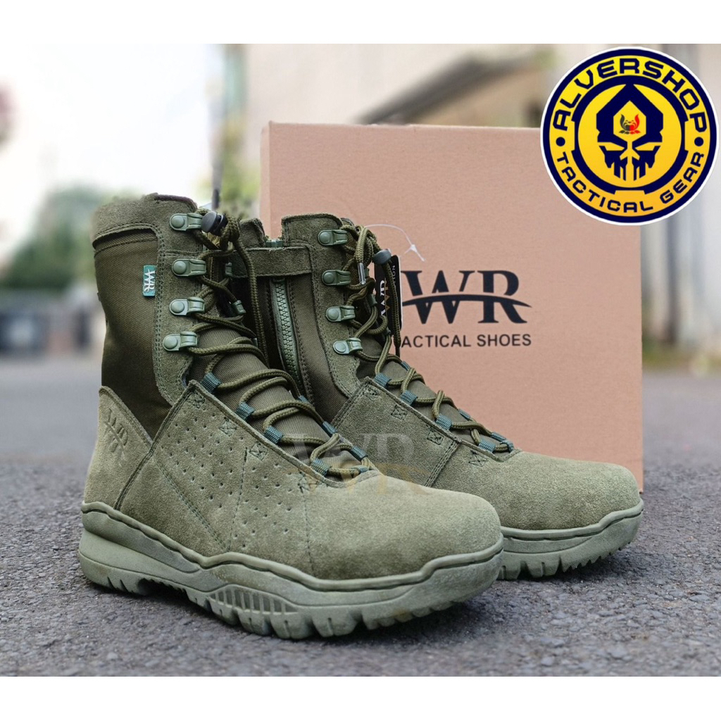Tactical Pdl Hijau Sepatu Tactical PDL Hijau Model WR 2809 Tali Boot Taktis Outdoor Sepatu Tactical 