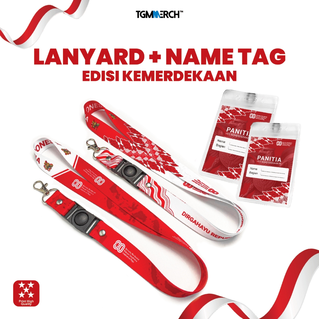 

TGM MERCH - Cetak Set Lanyard + ID Card Cartoon Custom | 2 Cm