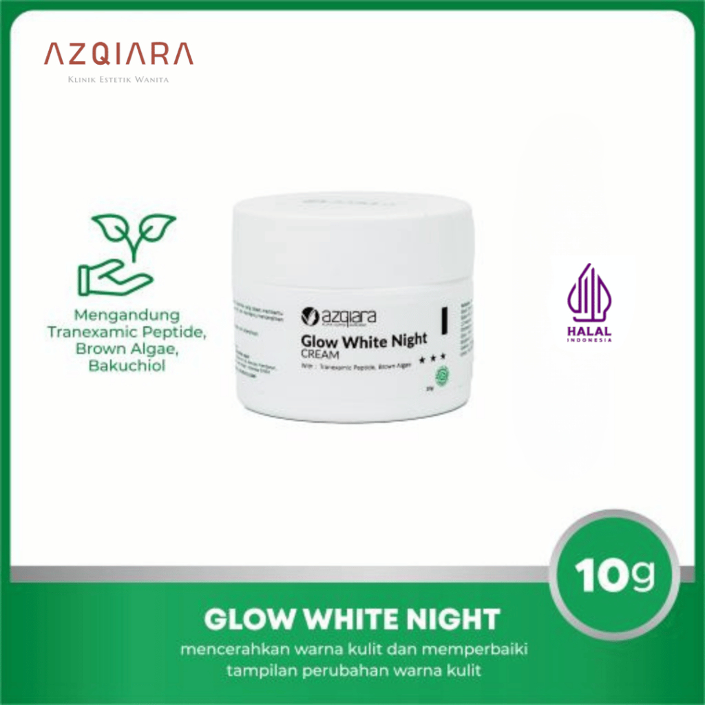 AZQIARA Glow Night Cream - Mencerahkan, Meningkatkan Elastisitas Kulit, Mengurangi kerutan & Garis H