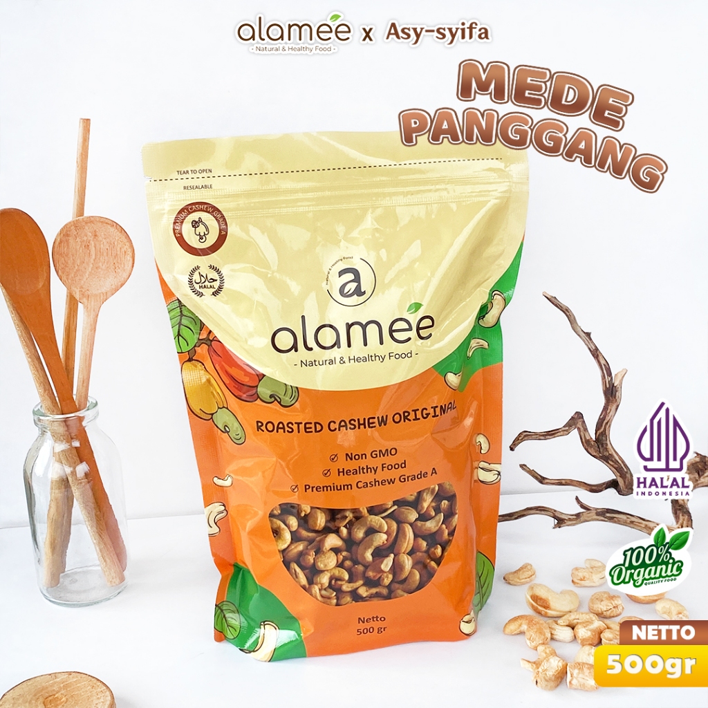 

Kacang Mede Panggang Oven Kualitas Premium Ukuran 500gr Renyah Roasted Cashew Nut Mete Matang
