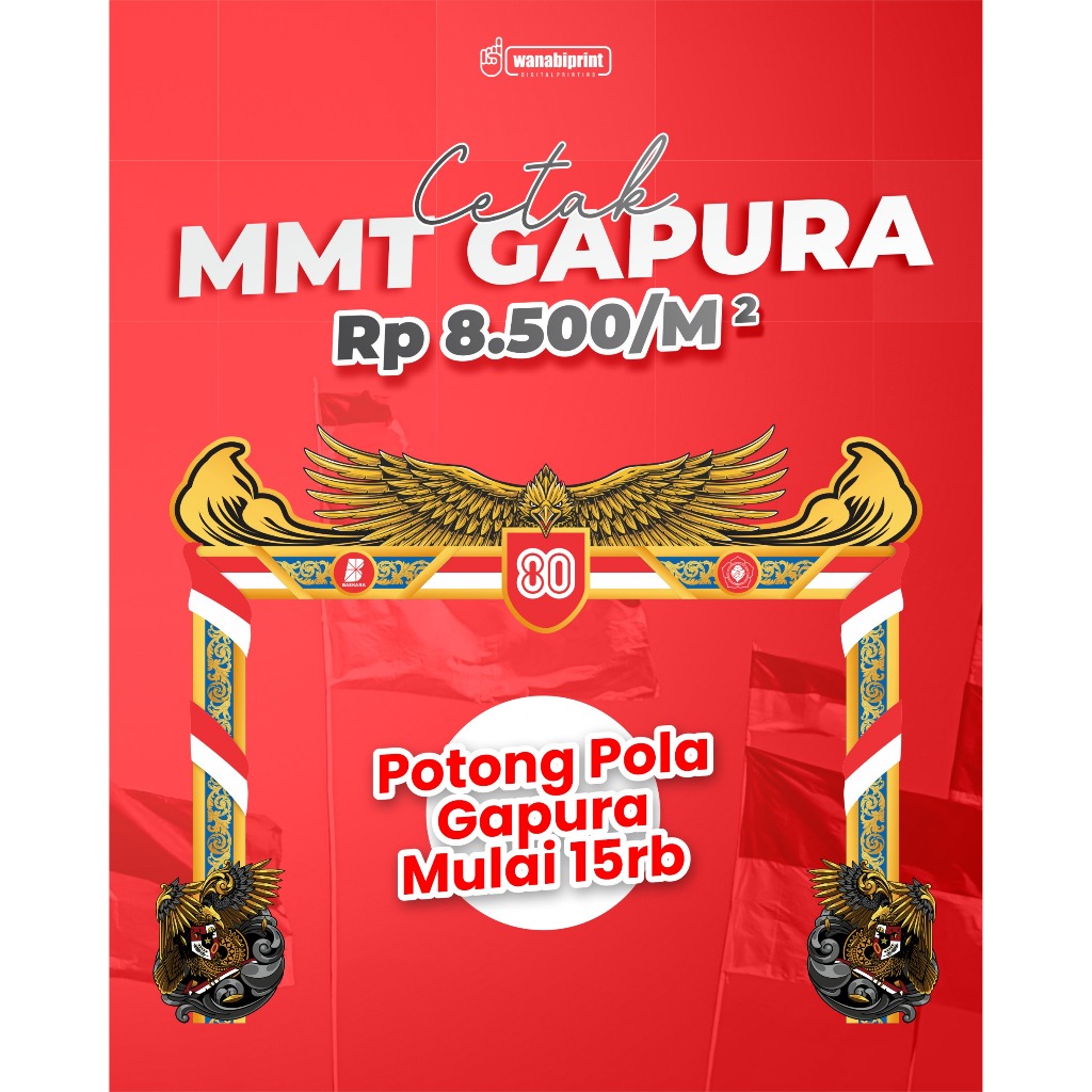 FREE DESIGN / MMT / Banner Agustusan / Banner Warung/ MMT Agustusan / MMT Gapura