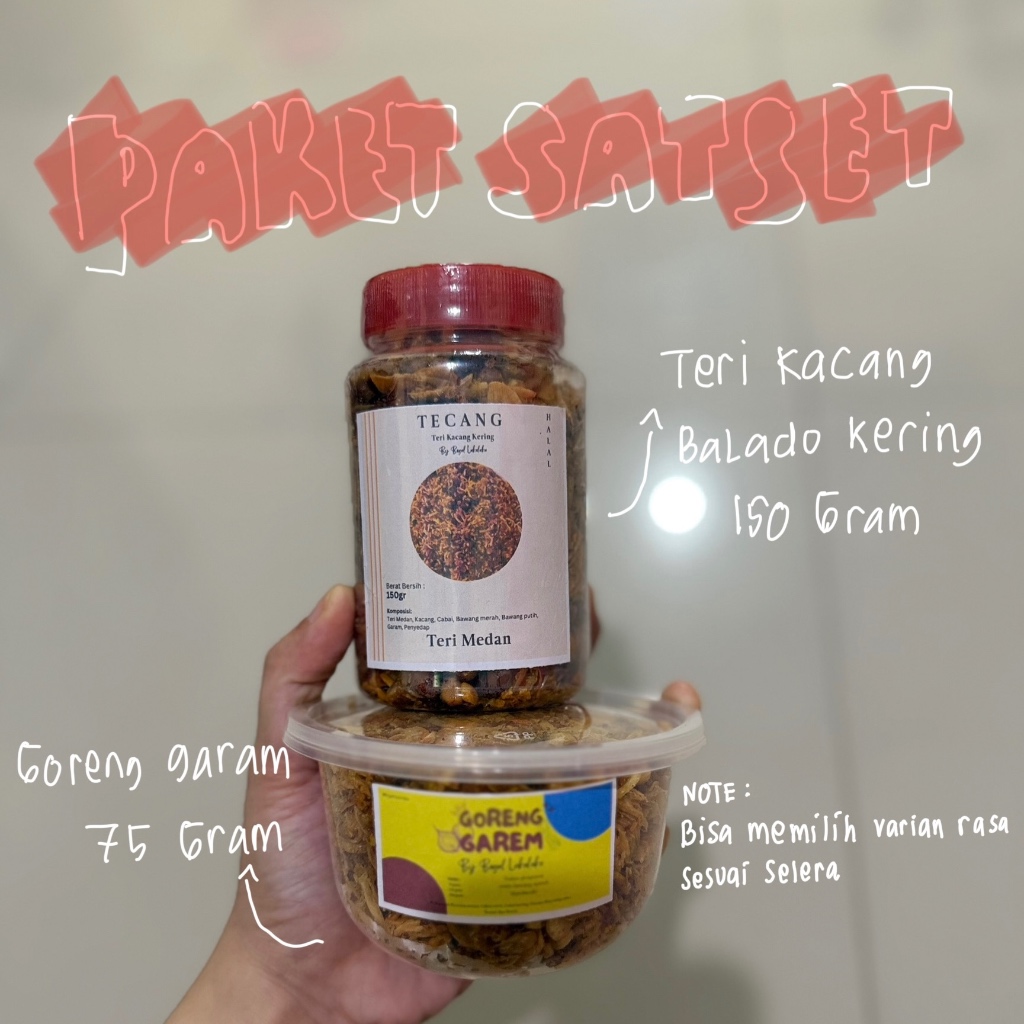 

Goreng Garem 75gr + Teri Kacang Balado Kering 150gr by Begal Lakalaka