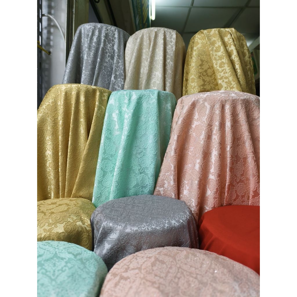 BAHAN KAIN JAGUAR GLITER PREMIUM (harga per 1/2 meter)