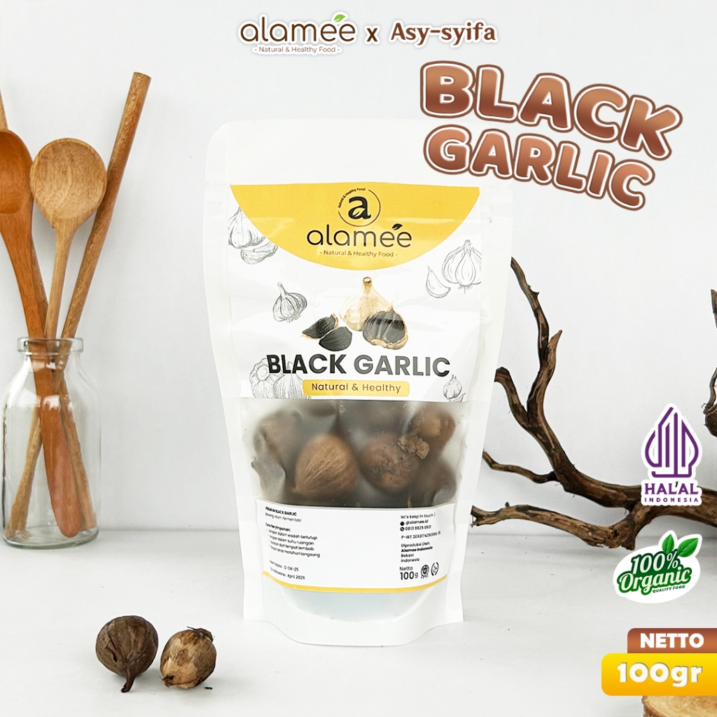 

Bawang Hitam Tunggal Black Garlic Alami Premium Natural Premium Bekhasiat Sehat 100gr Lanang Herbal