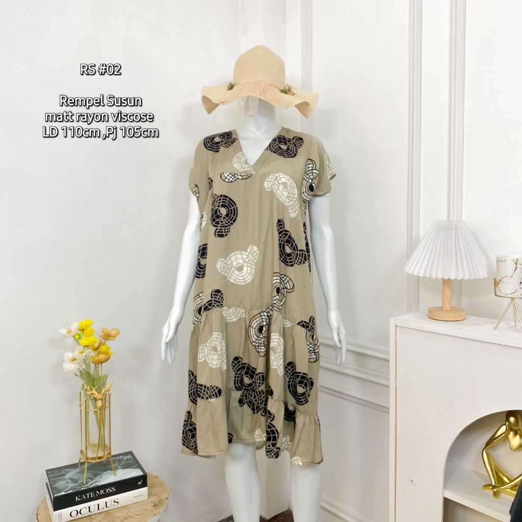 [ RS ] DRESS RAMPEL SUSUN / DASTER RUMAHAN / DASTER REMAJA / DASTER BUSUI / DASTER HAMIL