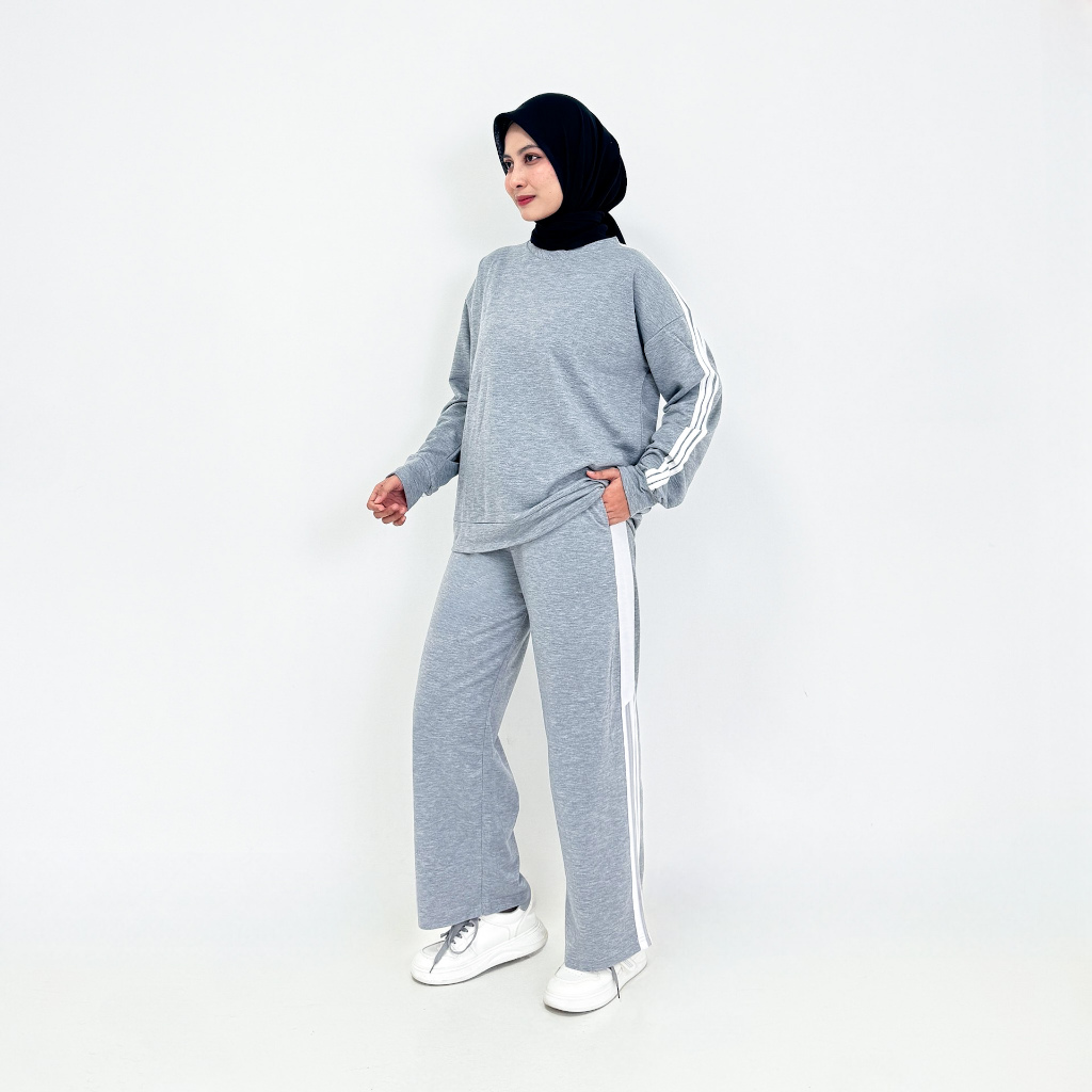 Setelan Olahraga Wanita Kulot Babyterry LZS Jumbo Oneset Baju Celana Training Joanita