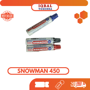 

SPIDOL SNOWMAN 450 PERMANEN Permanent BESAR JUMBO HITAM BIRU MERAH 450