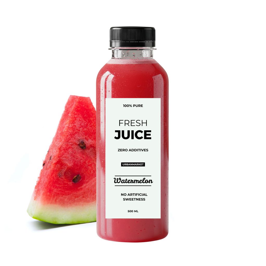 

Jus Semangka Segar Cold Pressed 500 ml – 100% Buah Asli, Murni Tanpa Gula Tambahan