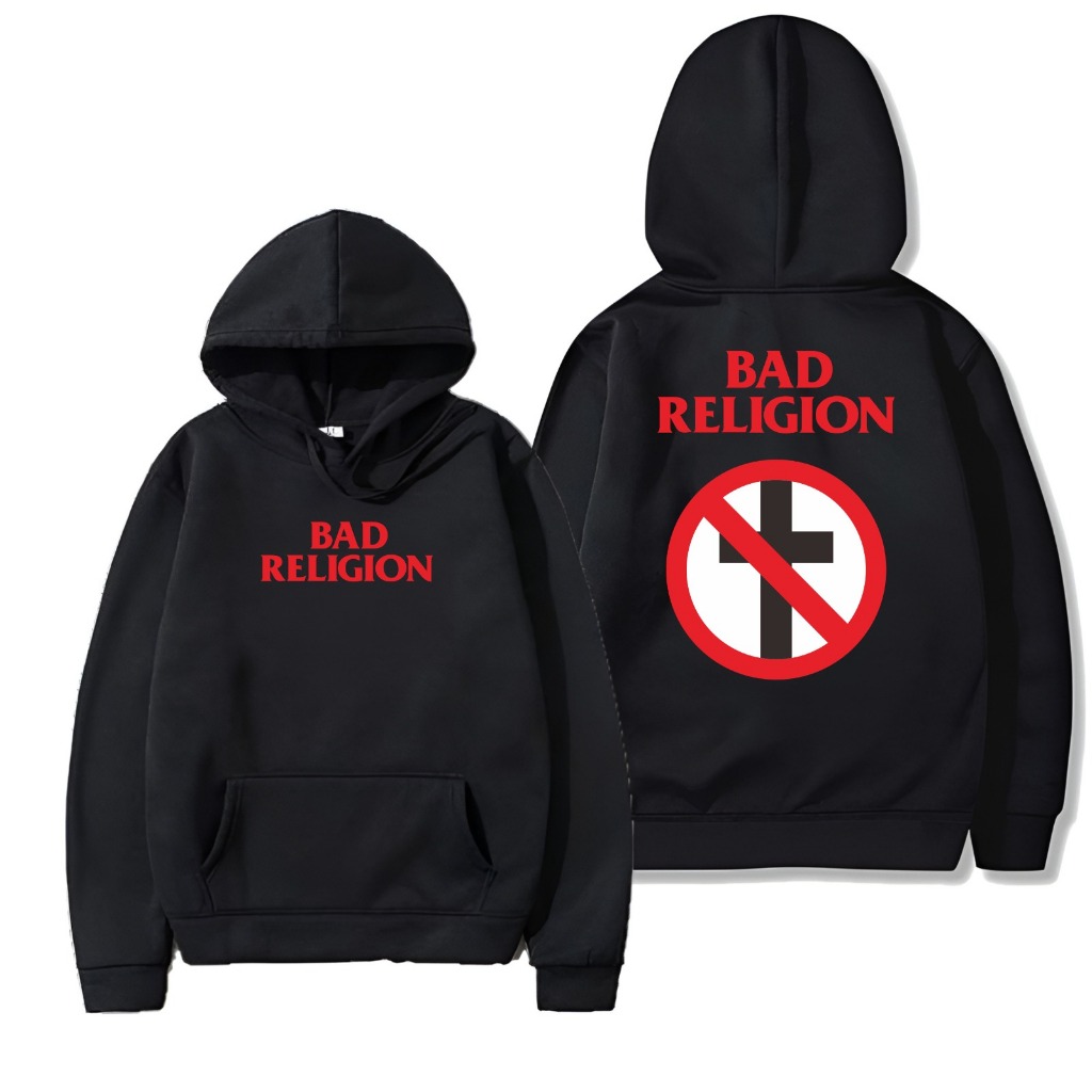 Cavenza Official Hoodie Bad Religion Logo  sweater hitam