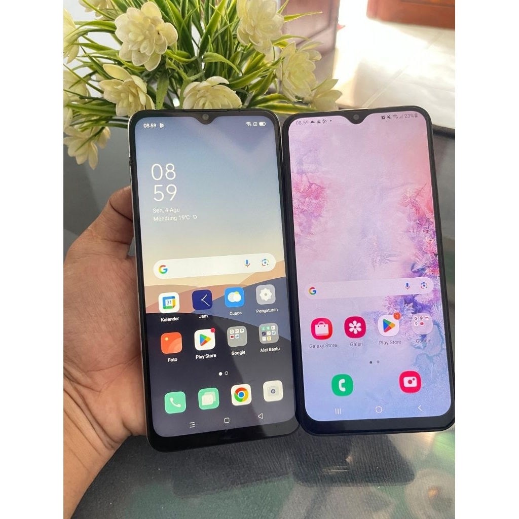 hp second oppo a15s & samsung a20