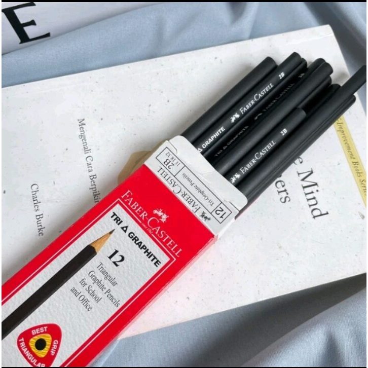 

PACK PENSIL TRI GRAPHITE 2B BLACK UNSHARP ISI 12 FABER-CASTEL 111832