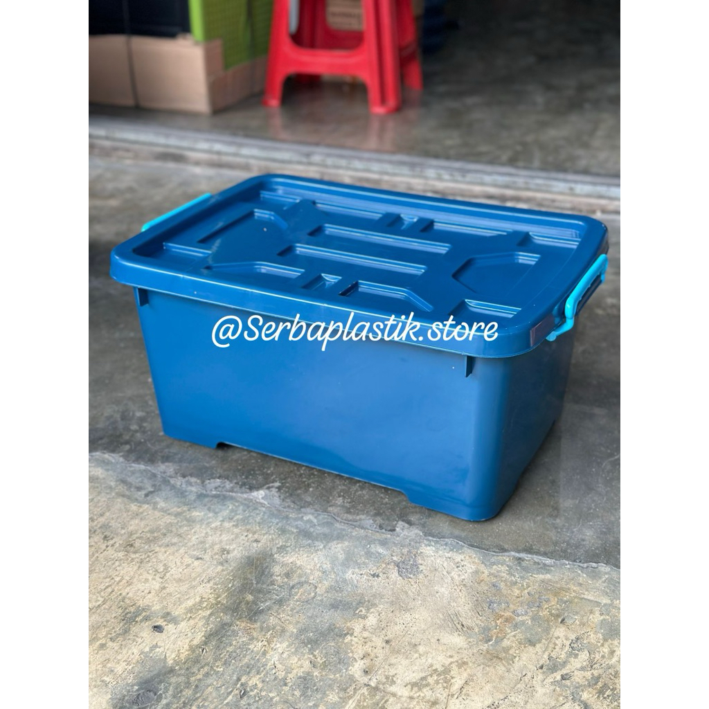 BEST SELLER container phylia biru 50 liter / Container box container biru roda / kontainer tempat pe