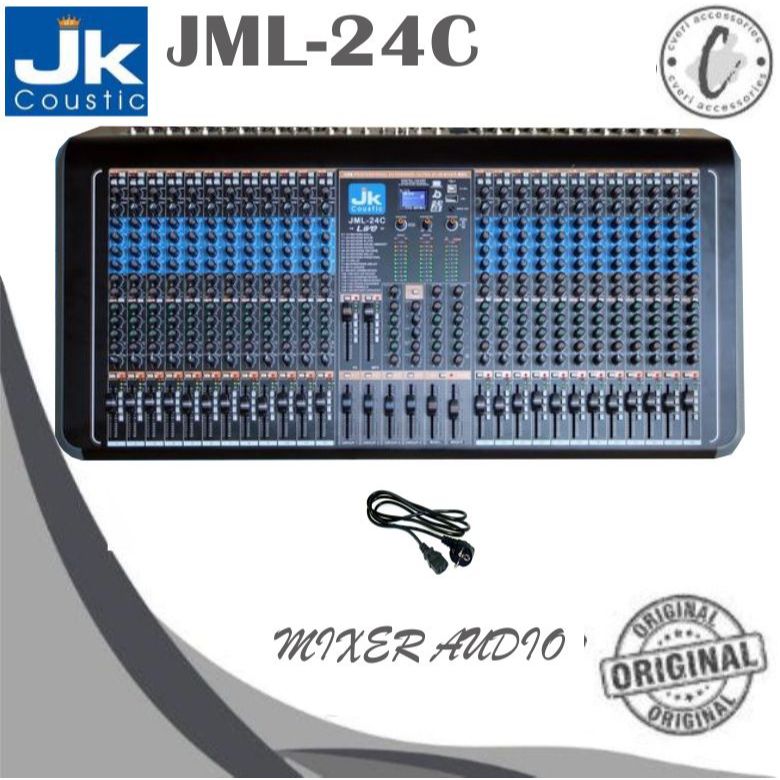 JK Coustic JML24c Live Mixer Audio 24 Channel JML-24C Jk Coustic Mixer Audio