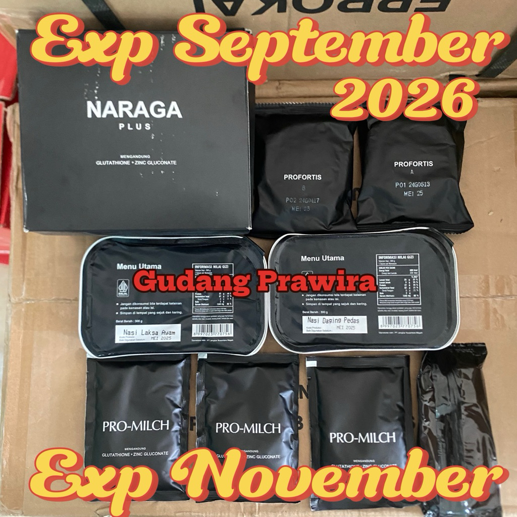 

Ransum TNI Naraga Plus Eprokal Plus Promilch MTP T2SP Profortis 100 % Asli