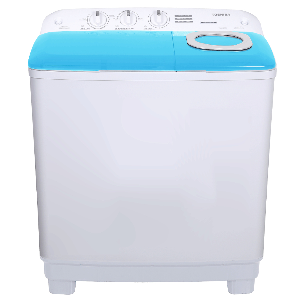MESIN CUCI 2 TABUNG TOSHIBA VH-H75MN-WB/WR/WW