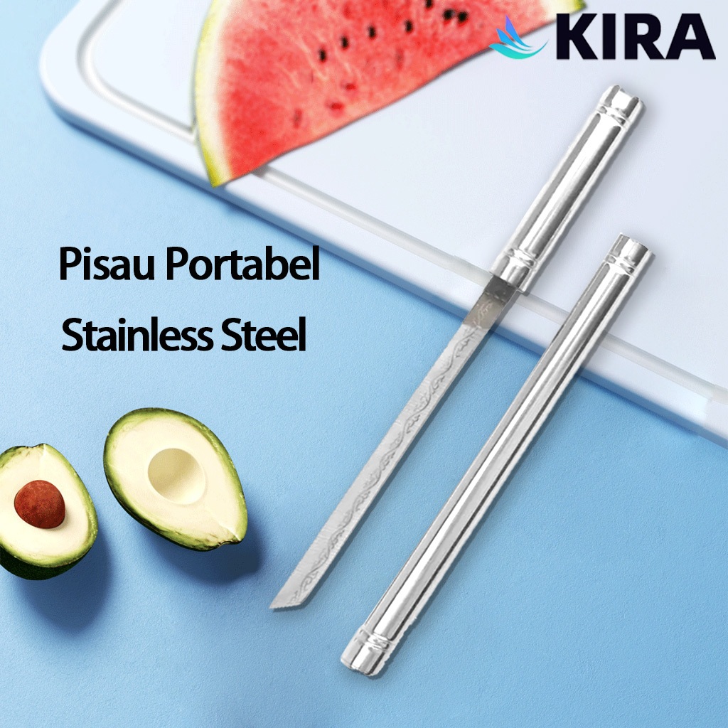 KIRA Pisau Baja Kitchenware Pisau MiniSuper Tajam Fruit Knife Pisau DapurTongkat Motif Ukir