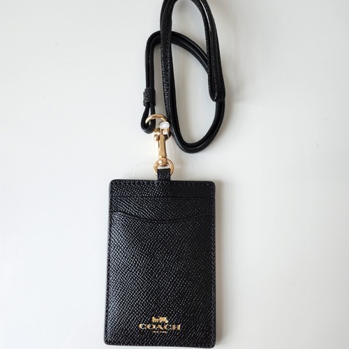 

ID Lanyard CF57311 Full Leather In black Signature Canvas