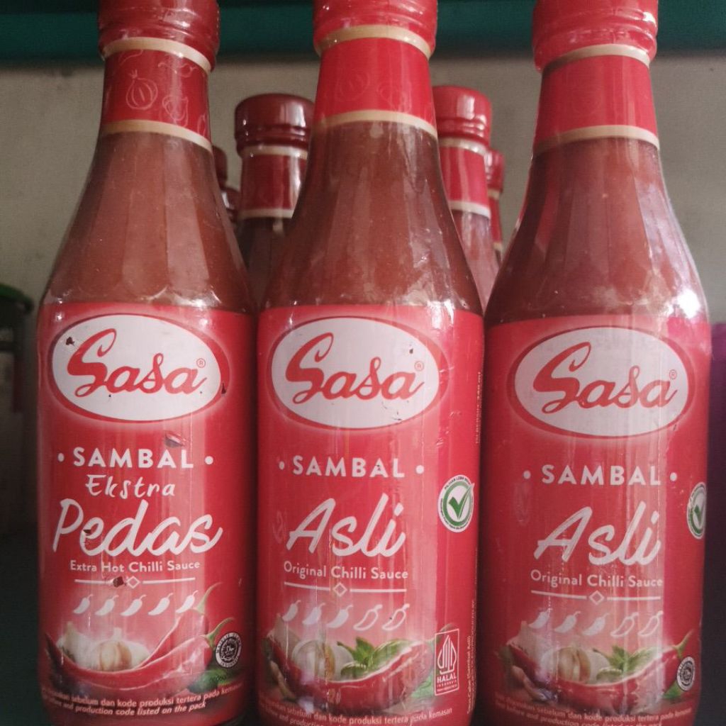 

sasa saus sambal asli dan extra pedas 340ml