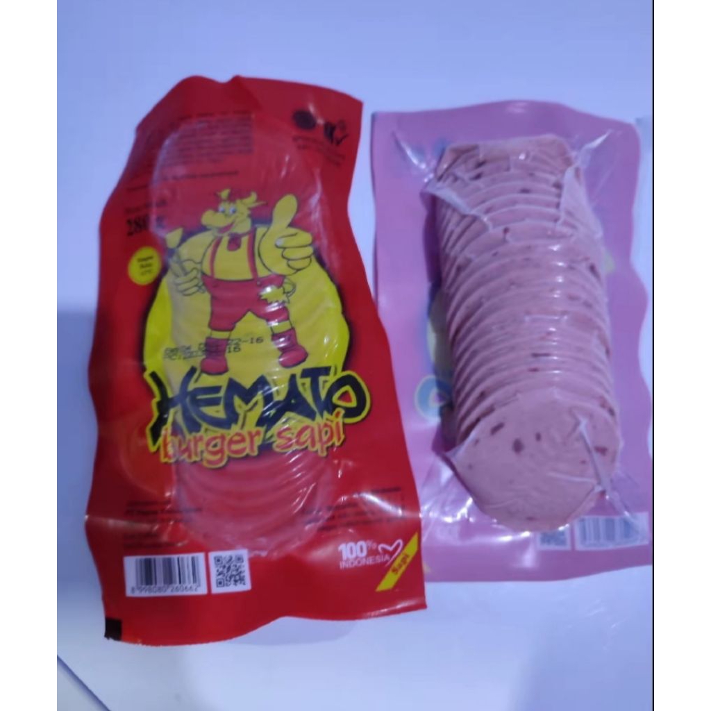 

Hemato Beef Burger Sapi 250g Zabir Frozen Food