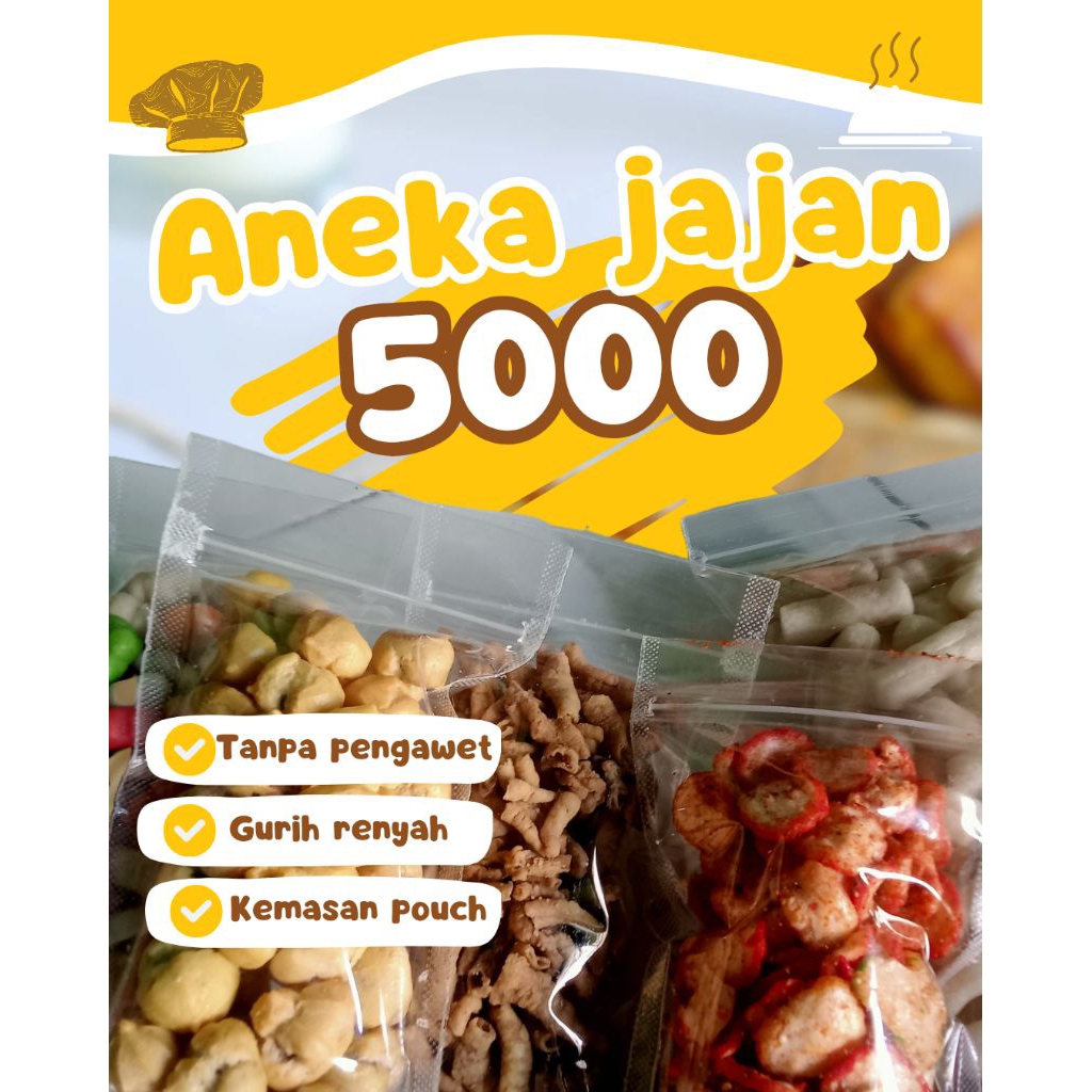

Aneka camilan jajanan Kue kering 5.000 enak gurih renyah pedas manis termurah