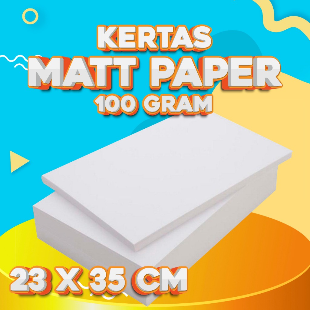 

Kertas Matt Paper 100 gsm 1 / Ukuran Folio (1 RIM)